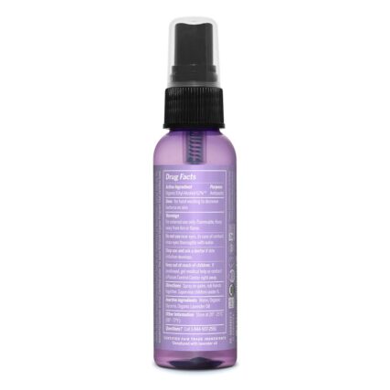 Dr. Bronner's Lavender Hand Sanitiser rear of bottle