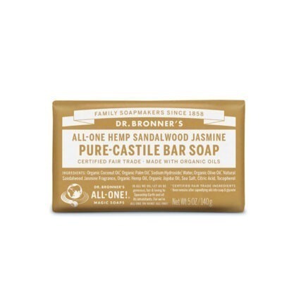 Dr. Bronner's Sandalwood & Jasmine Pure Castile Bar Soap
