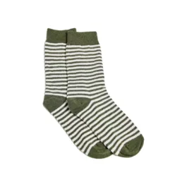 Hemp Clothing Australia - Daily Socks - Olive Stripe