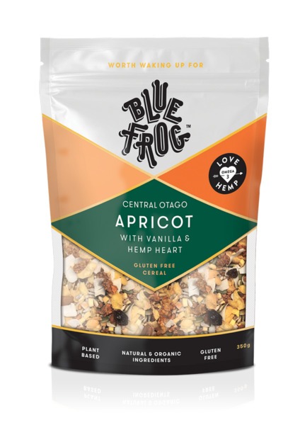 Blue Frog - Central Otago Apricot with Vanilla and Hemp Heart Cereal - 350g