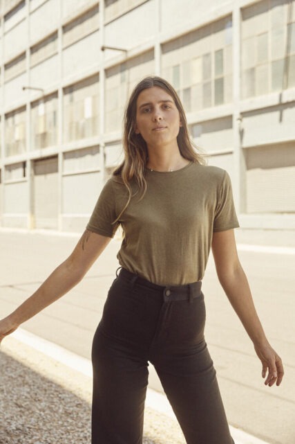 hemp clothing australia women's classic hemp tee in olive
