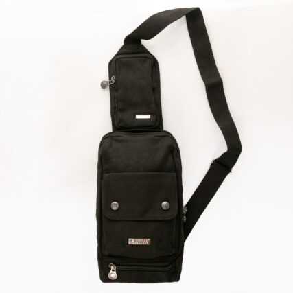 Sativa Sling Hemp Bag in Black