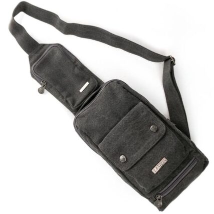 Sativa Sling Hemp Bag in Grey
