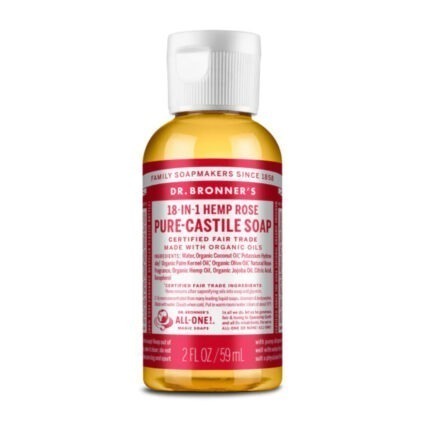 Dr. Bronner's Pure Castile Soap Rose 59ml bottle