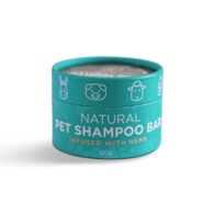 hemp collective pet shampoo bar on white background