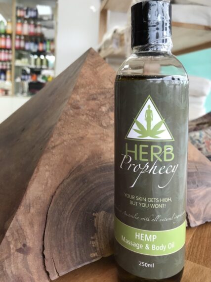 Hemp store herb prophecy hemp massage and body oil