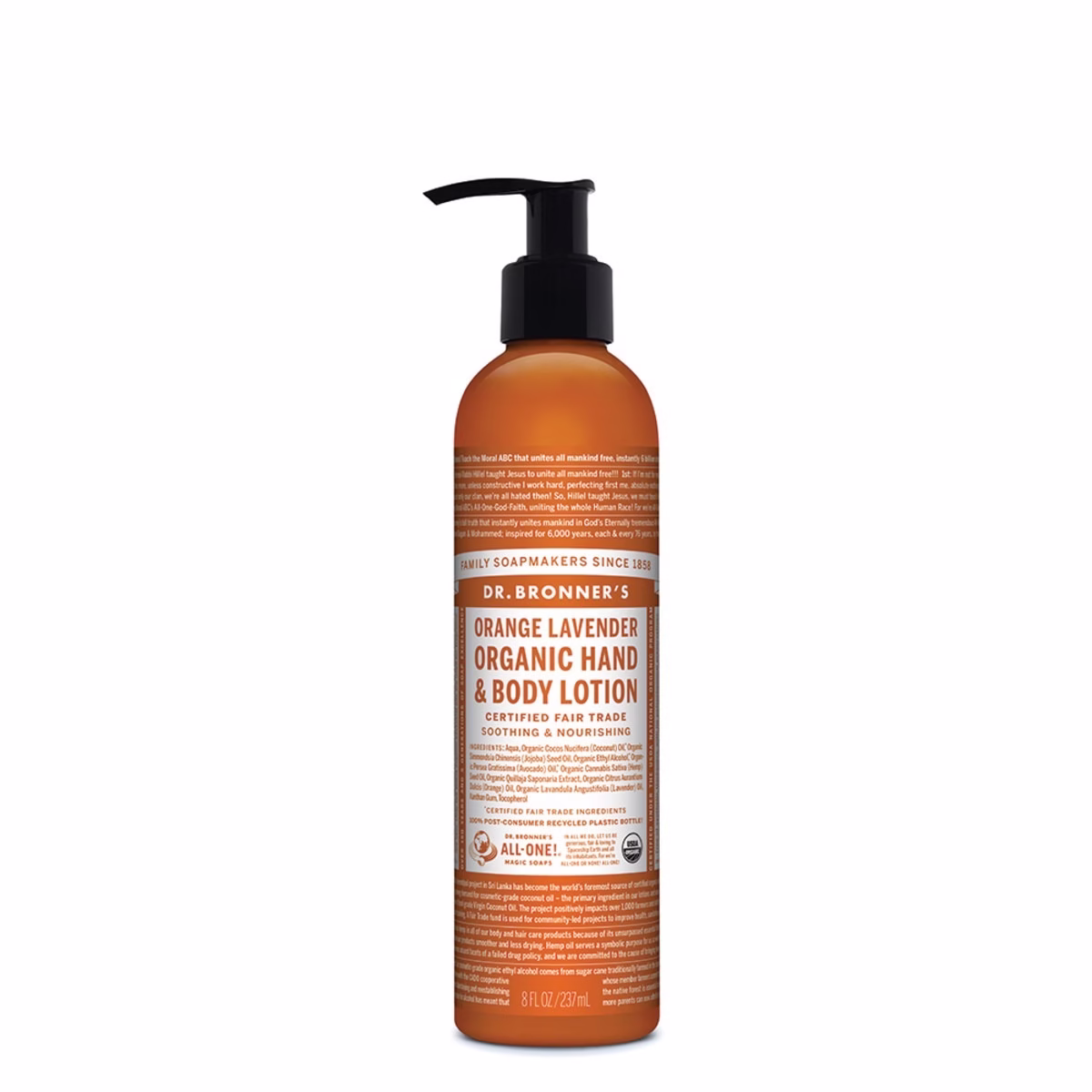 Dr. Bronner's Organic Hand & Body Lotion Orange Lavender 237ml