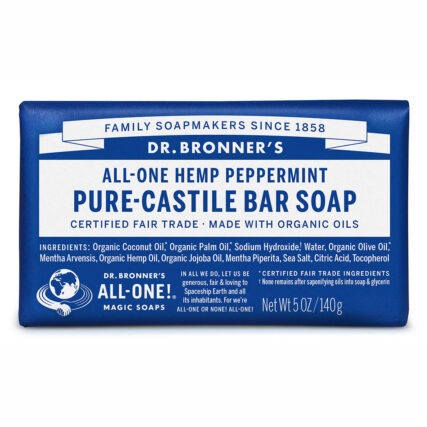 Dr Bronner's - Peppermint Pure Castile Bar Soap