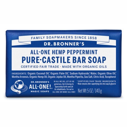 Dr. Bronner's Peppermint Pure Castile Bar Soap