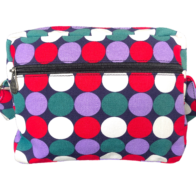 Sativa companion polka dot bag on white background