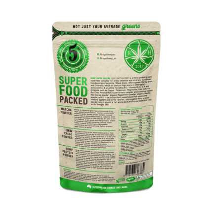 Royal Hemp - Super Greens Choc Matcha Mint 250g