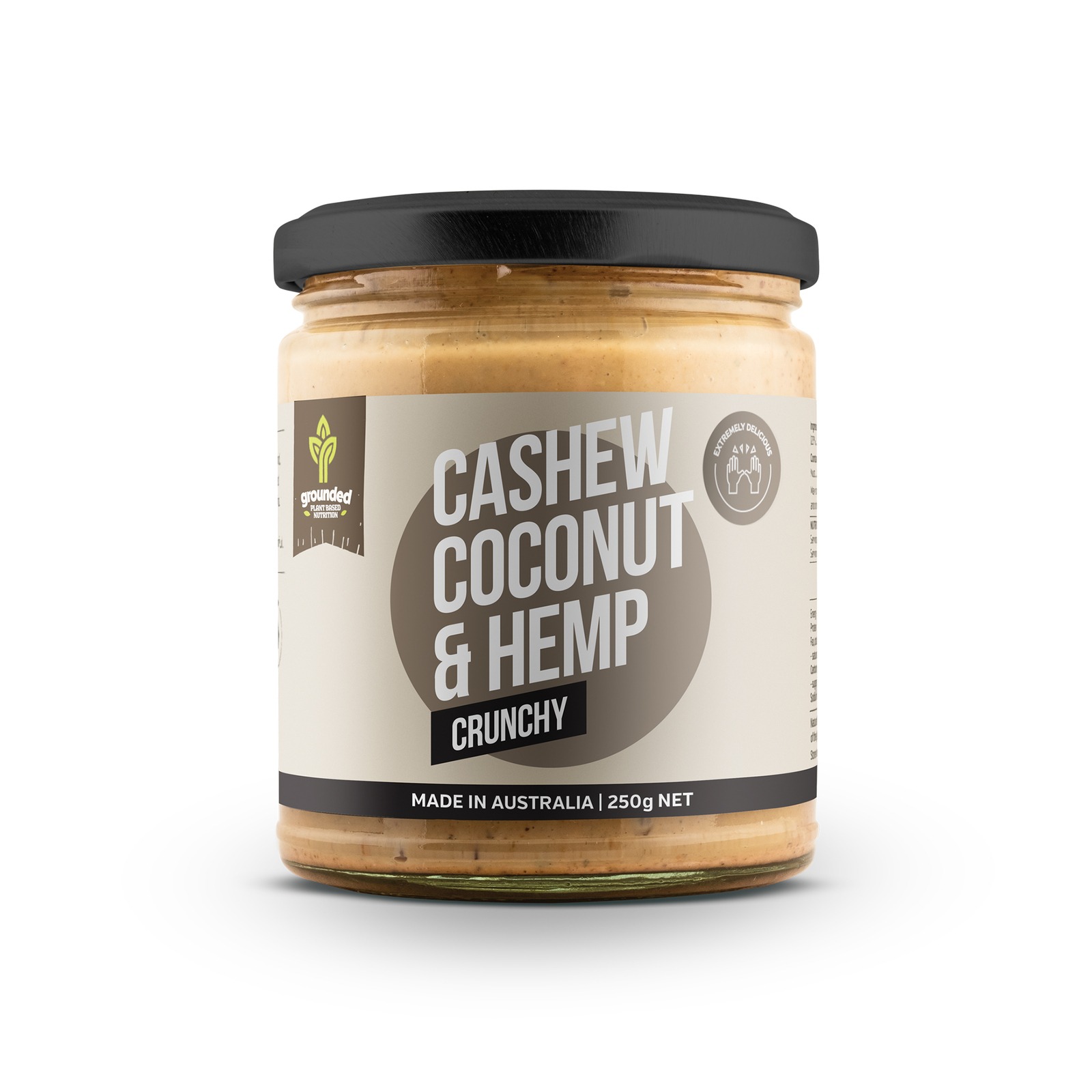 Grounded - Cashew Coconut and Hemp Spread Crunchy 250g