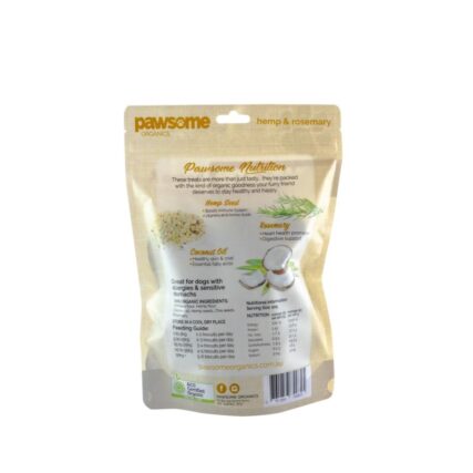 Pawsome Organics - Organic Hemp Protein Treats with Rosemary 200g