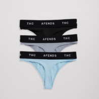 Afend Romy Hemp G-string in three colours, black, grey and sky blue