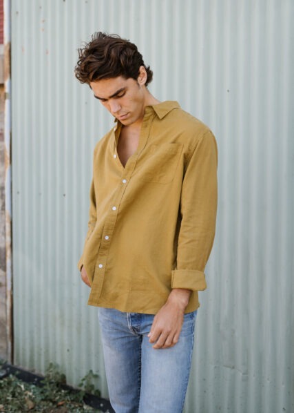 Hemp Clothing Australia Mens Newtown Long-Sleeve Hemp Shirt
