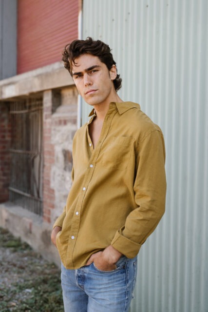 Hemp Clothing Australia - Men's Long Sleeve Newtown Shirt - Image 2