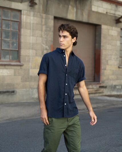 Hemp Clothing Australia - Men's Short Sleeve Newtown Shirt