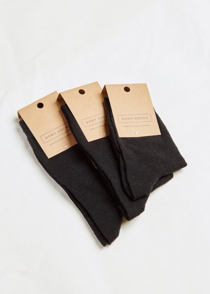 Hemp Clothing Australia - Daily Hemp Socks - Black