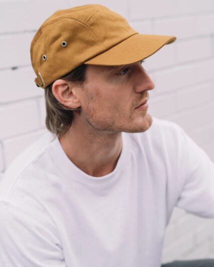 Hemp Clothing Australia - 5-Panel Cap - Golden Brown - Image 4