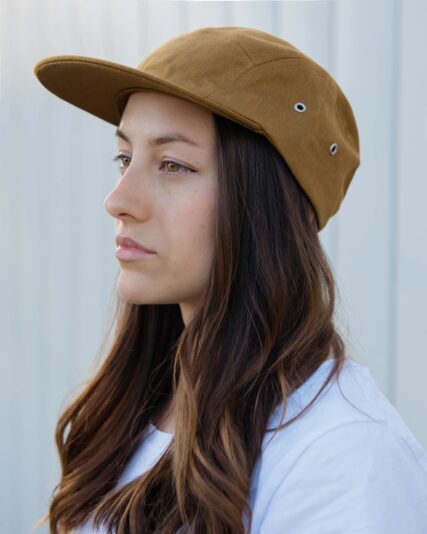 Hemp Clothing Australia - 5-Panel Cap - Golden Brown - Image 5