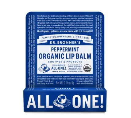 Dr Bronner's - Peppermint Organic Lip Balm - Boxed