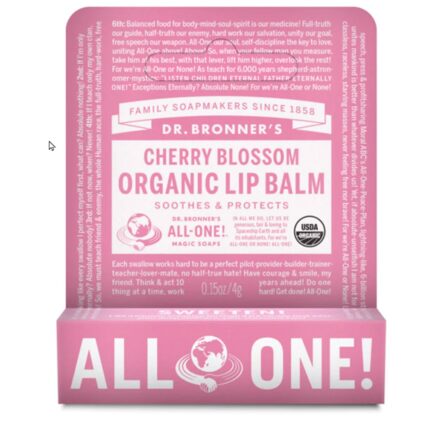 Dr Bronner's - Cherry Blossom Organic Lip Balm - Boxed