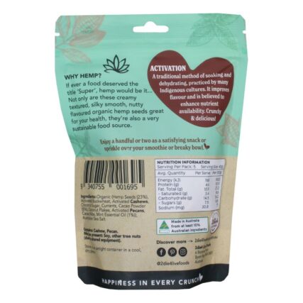 Hemptations Hemp Snack Mint Choc 80g - Image 2