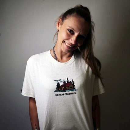 THTC - Mountain Life Embroidered Hemp Tee - Image 3