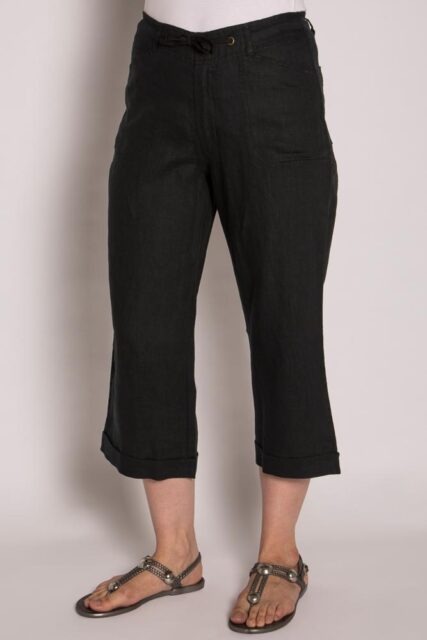 Braintree - Ladies 100% Hemp 3/4 Pants Black