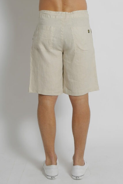 Braintree - Mens 100% Hemp Drawstring Shorts - Bone - Image 2