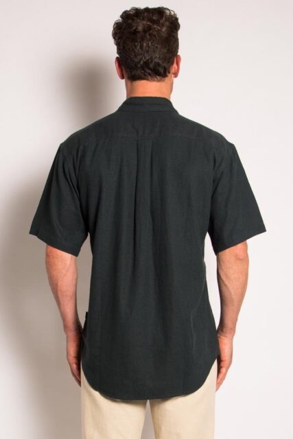 Braintree - Mens Hemp Rayon Short  Sleeve Shirt - Bottle - Image 2