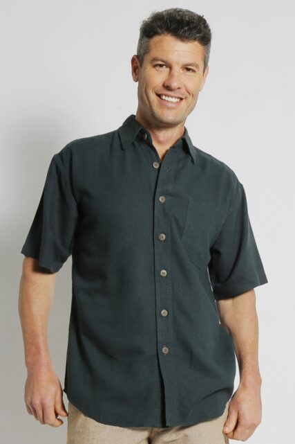 Braintree - Mens Hemp Rayon Short  Sleeve Shirt - Bottle