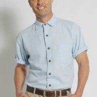 Braintree - Mens Premium Rayon Hemp Short Sleeve Shirt - Sky