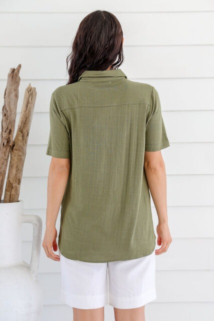 Braintree - Bamboo Jersey Short Sleeve Shirt - Olive