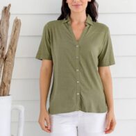 Braintree - Bamboo Jersey Short Sleeve Shirt - Olive