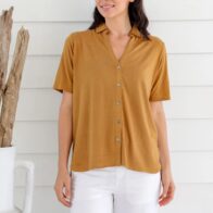 Braintree - Bamboo Jersey Short Sleeve Shirt - Sudan Brown