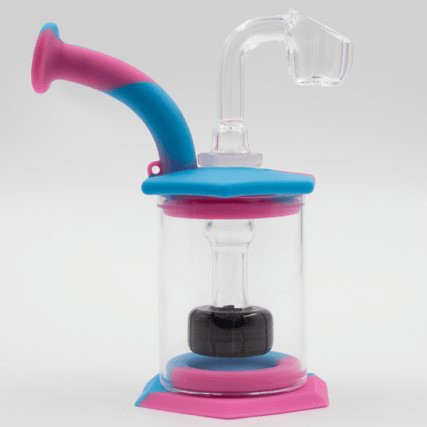 Planet X - Silicone Glass Mini Dab Rig Pink & Blue