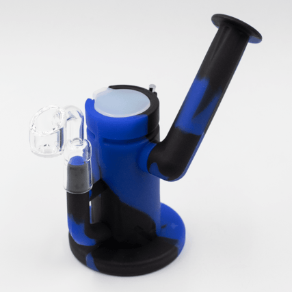 Planet X - Silicone Steel Dab Rig  Black & Blue - Image 3