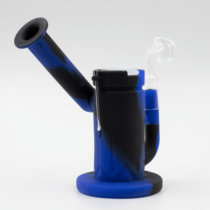 Planet X - Silicone Steel Dab Rig  Black & Blue - Image 4