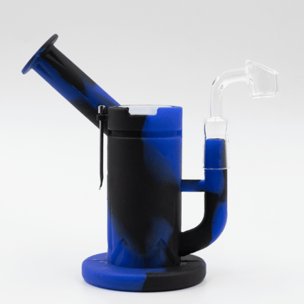 Planet X - Silicone Steel Dab Rig  Black & Blue