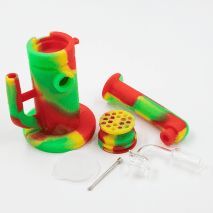 Planet X - Silicone Steel Dab Rig  Rasta - Image 2