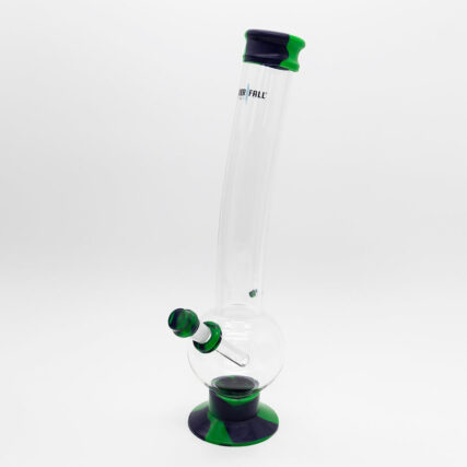 Waterfall - Terminator Waterpipe with Cap Plugs & Banger Green and Blue