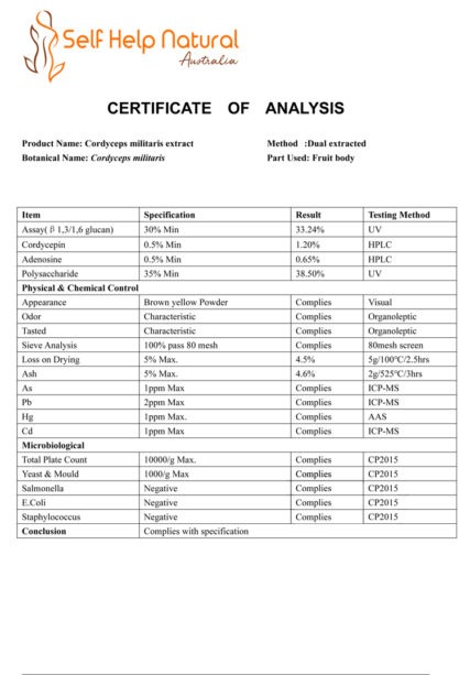 Self Help Natural - Cordyceps - Image 2
