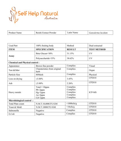Self Help Natural - Reishi 100g