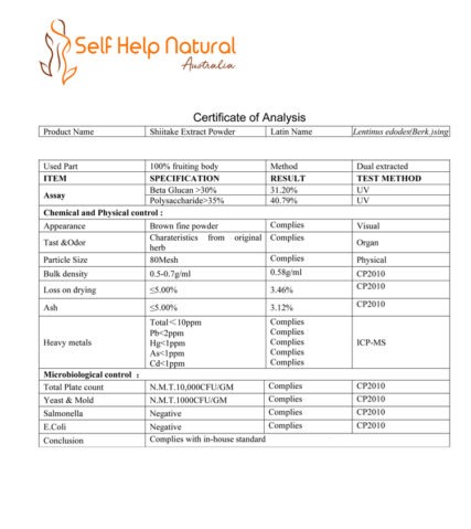 Self Help Natural - Shiitake 100g