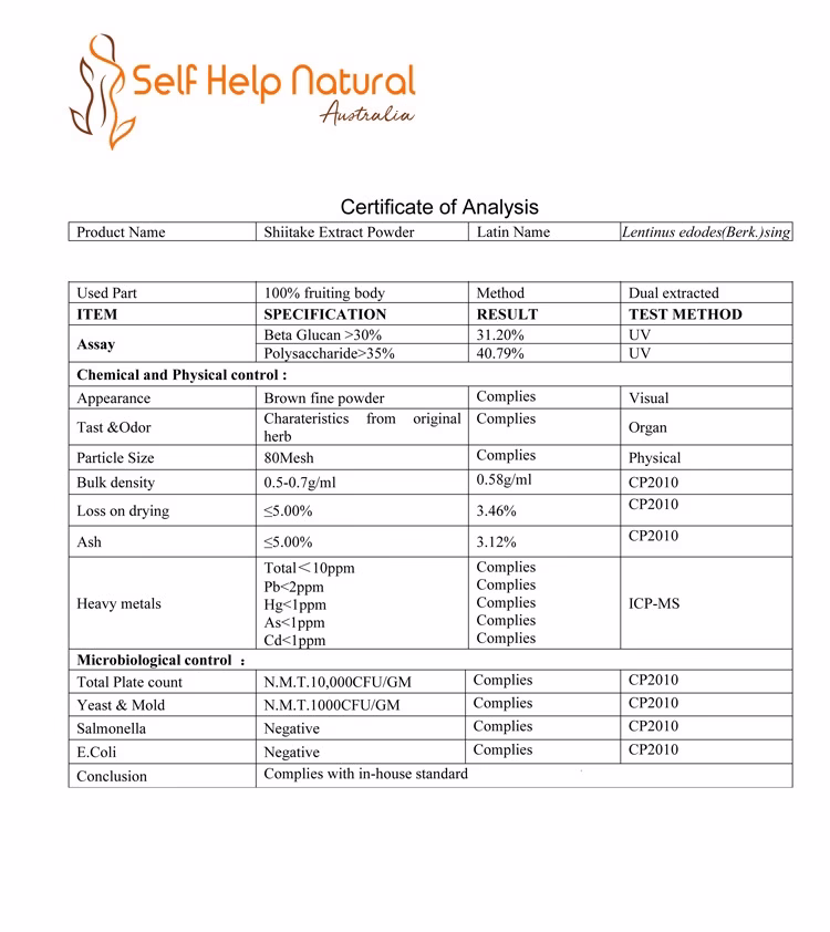 Self Help Natural - Shiitake 100g - Image 2