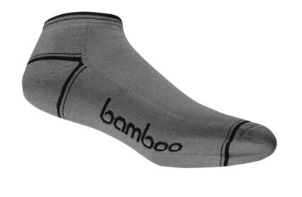 Bamboo Textiles - Ankle Ped Sport Socks Grey/Black