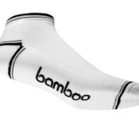 Bamboo Textiles - Ankle Ped Sport Socks White/Black