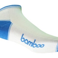 Bamboo Textiles - Ankle Ped Sport Socks White/Sky Blue