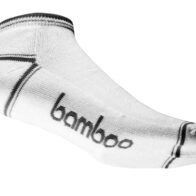 Bamboo Textiles - Ankle Ped Sport Socks White/Grey